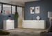 Sideboard >Mister< in weiss, Lack Hochglanz - 90x80x38cm (BxHxT)