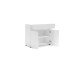 Sideboard >Mister< in weiss, Lack Hochglanz - 90x80x38cm (BxHxT)