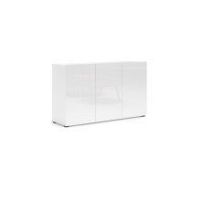 Sideboard >Mister< in weiss, Lack Hochglanz - 135x80x38cm (BxHxT)