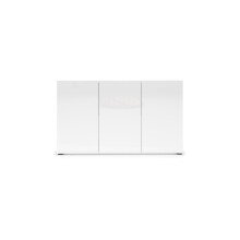 Sideboard >Mister< in weiss, Lack Hochglanz - 135x80x38cm (BxHxT)