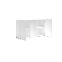 Sideboard >Mister< in weiss, Lack Hochglanz - 135x80x38cm (BxHxT)