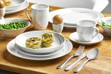 Kombiservice Geschirr-Set, Montreal (32-tlg), Porzellan, für 6 Personen