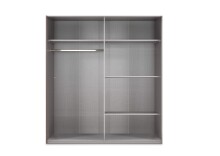 Komplettschlafzimmer >ANGIE< in HICKORY OAK + GRAPHIT - 499x208x210cm (BxHxT)