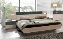 Bettanlage >ANGIE< in HICKORY OAK + GRAPHIT -...