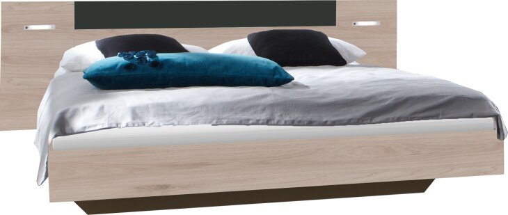Bett >ANGIE< in HICKORY OAK + GRAPHIT - 209x81x210cm (BxHxT)