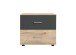 Nachtkommode >ANGIE< in HICKORY OAK + GRAPHIT - 104x40x38cm (BxHxT)