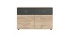 Schubkastenkommode >ANGIE< in HICKORY OAK + GRAPHIT - 130x83x41cm (BxHxT)