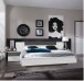 Bettanlage >ANGIE< in WEISS + GRAPHIT - 261x81x210cm (BxHxT)