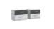 Schlafzimmer-Set >ANGIE< in WEISS + GRAPHIT - 261x81x210cm (BxHxT)