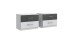Schlafzimmer-Set >ANGIE< in WEISS + GRAPHIT - 261x81x210cm (BxHxT)