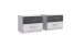 Schlafzimmer-Set >ANGIE< in WEISS + GRAPHIT - 241x81x210cm (BxHxT)