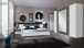 Schlafzimmer-Set >ANGIE< in WEISS + GRAPHIT - 241x81x210cm (BxHxT)