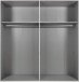 Komplettschlafzimmer >ANGIE< in WEISS + GRAPHIT - 519x208x210cm (BxHxT)
