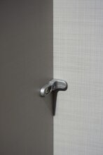 Drehtürenschrank >ANGIE< in WEISS + GRAPHIT - 225x208x58cm (BxHxT)
