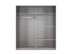Drehtürenschrank >ANGIE< in WEISS + GRAPHIT - 225x208x58cm (BxHxT)