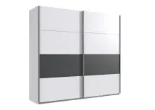 Schwebetürenschrank >ANGIE< in WEISS + GRAPHIT...