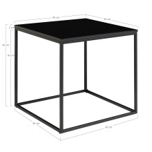Beistelltisch >Vita< in Schwarz, Melamin - 45x45x45cm (BxHxT)