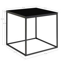 Beistelltisch >Vita< in Schwarz, Melamin - 45x45x45cm (BxHxT)