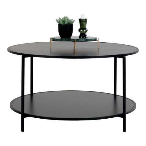 Couchtisch >Vita< in Schwarz, Melamin - 80x45x80cm (BxHxT)