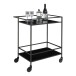 Servierwagen >Vita< in Schwarz, Melamin - 40x79x68cm (BxHxT)