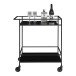 Servierwagen >Vita< in Schwarz, Melamin - 40x79x68cm (BxHxT)