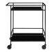 Servierwagen >Vita< in Schwarz, Melamin - 40x79x68cm (BxHxT)