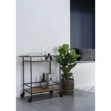 Servierwagen >Vita< in Natur, Melamin - 40x79x68cm...