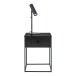 Nachttisch >Vita< in Schwarz, Melamin - 40x55x40cm (BxHxT)