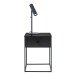 Nachttisch >Vita< in Schwarz, Melamin - 40x55x40cm (BxHxT)