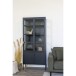 Standvitrine >Brisbane< in Schwarz, Metall - 80x180x35cm (BxHxT)