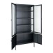 Standvitrine >Brisbane< in Schwarz, Metall - 80x180x35cm (BxHxT)