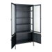 Standvitrine >Brisbane< in Schwarz, Metall - 80x180x35cm (BxHxT)