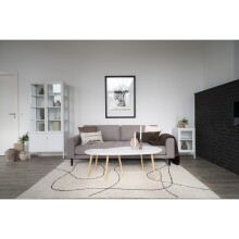 Standvitrine >Brisbane< in Weiss, Metall - 80x180x35cm (BxHxT)