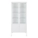 Standvitrine >Brisbane< in Weiss, Metall - 80x180x35cm (BxHxT)