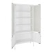 Standvitrine >Brisbane< in Weiss, Metall - 80x180x35cm (BxHxT)