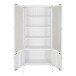 Standvitrine >Brisbane< in Weiss, Metall - 80x180x35cm (BxHxT)