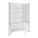 Standvitrine >Brisbane< in Weiss, Metall - 80x180x35cm (BxHxT)