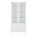 Standvitrine >Brisbane< in Weiss, Metall - 80x180x35cm (BxHxT)