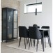Standvitrine >Brisbane< in Schwarz, Metall - 80x175x35cm (BxHxT)