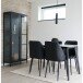 Standvitrine >Brisbane< in Schwarz, Metall - 80x175x35cm (BxHxT)
