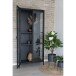 Standvitrine >Brisbane< in Schwarz, Metall - 80x175x35cm (BxHxT)