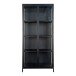 Standvitrine >Brisbane< in Schwarz, Metall - 80x175x35cm (BxHxT)