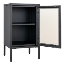 Beistellschrank >Dalby< in Schwarz, Metall - 38x70x35cm (BxHxT)