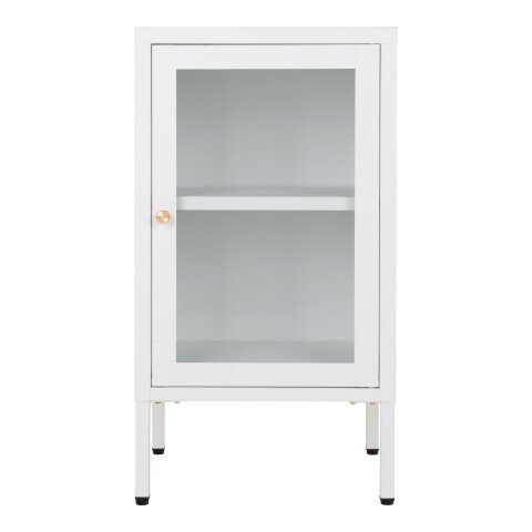 Beistellschrank >Dalby< in Weiss, Metall - 38x70x35cm (BxHxT)