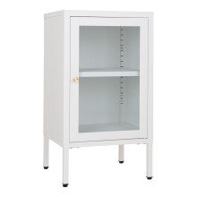 Beistellschrank >Dalby< in Weiss, Metall - 38x70x35cm (BxHxT)