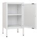 Beistellschrank >Dalby< in Weiss, Metall - 38x70x35cm (BxHxT)