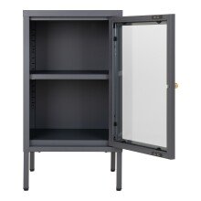 Beistellschrank >Dalby< in Grau, Metall - 38x70x35cm (BxHxT)