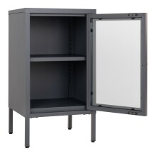 Beistellschrank >Dalby< in Grau, Metall - 38x70x35cm (BxHxT)