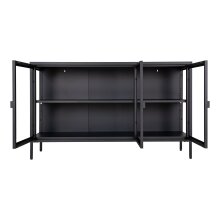 Sideboard >Brisbane< in Schwarz, Metall - 140x85x40cm (BxHxT)
