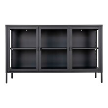 Sideboard >Brisbane< in Schwarz, Metall - 140x85x40cm (BxHxT)
